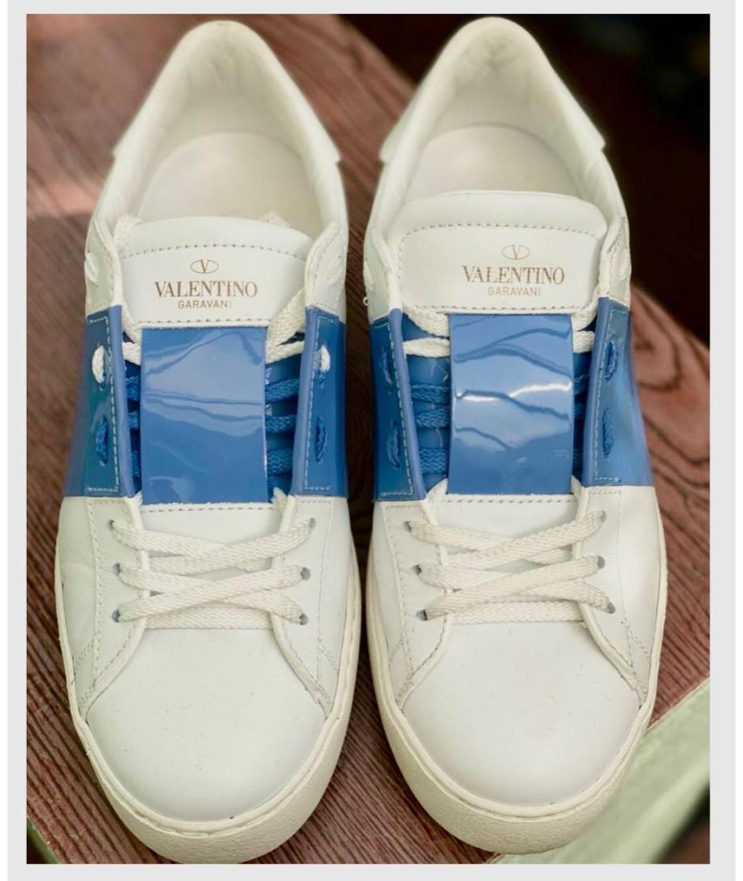 VALENTINO Белые кожаные кеды, фото 2