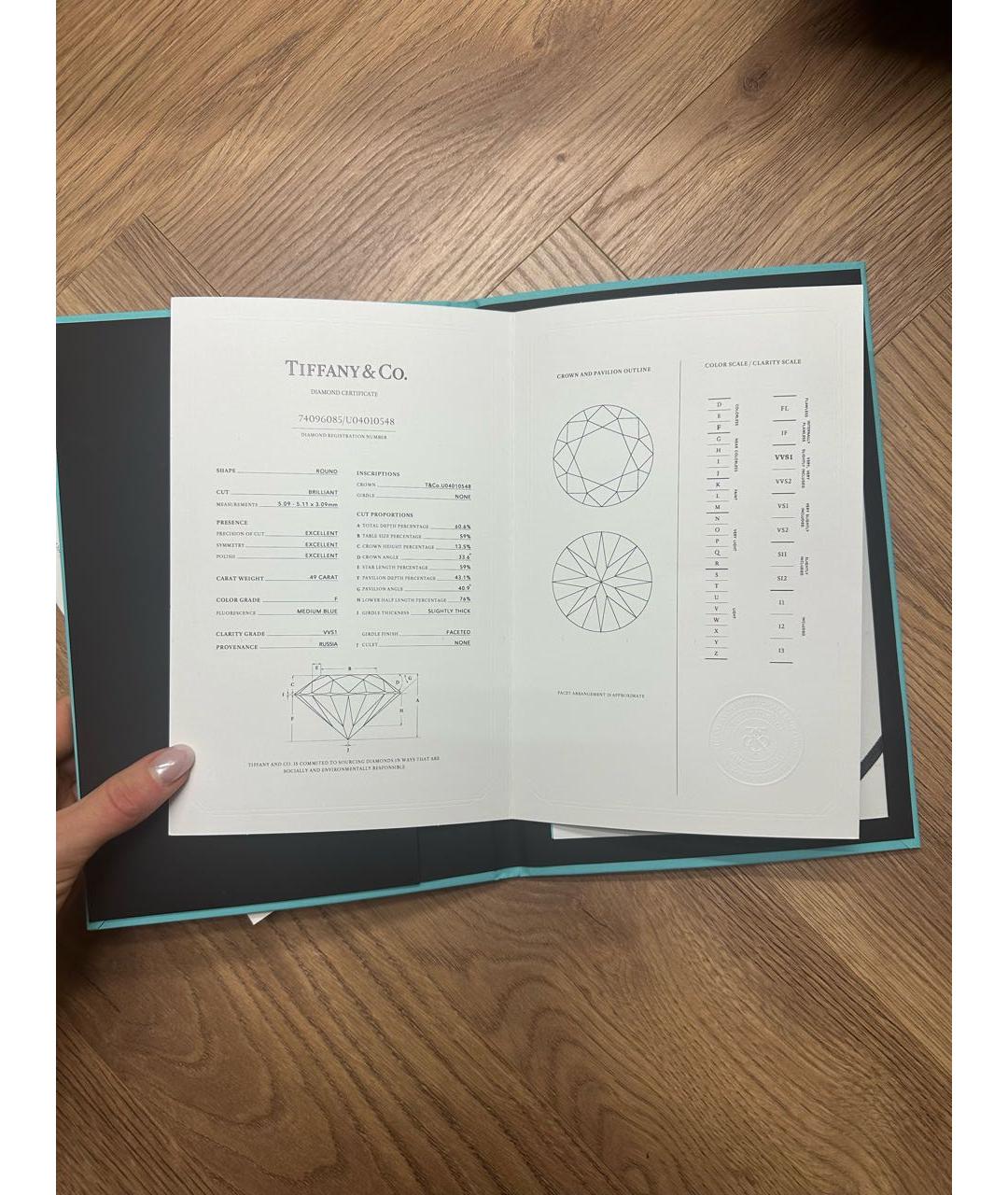 TIFFANY&CO Кольцо из белого золота, фото 9