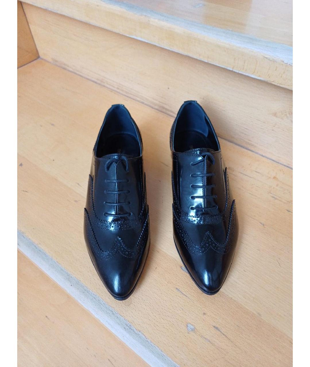 SERGIO ROSSI Черные кожаные туфли, фото 5