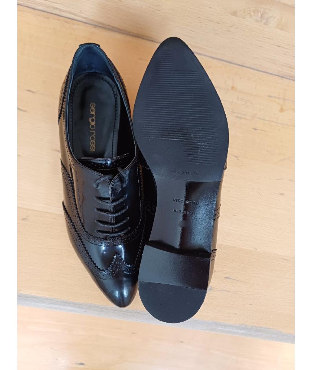 SERGIO ROSSI Черные кожаные туфли, фото 7