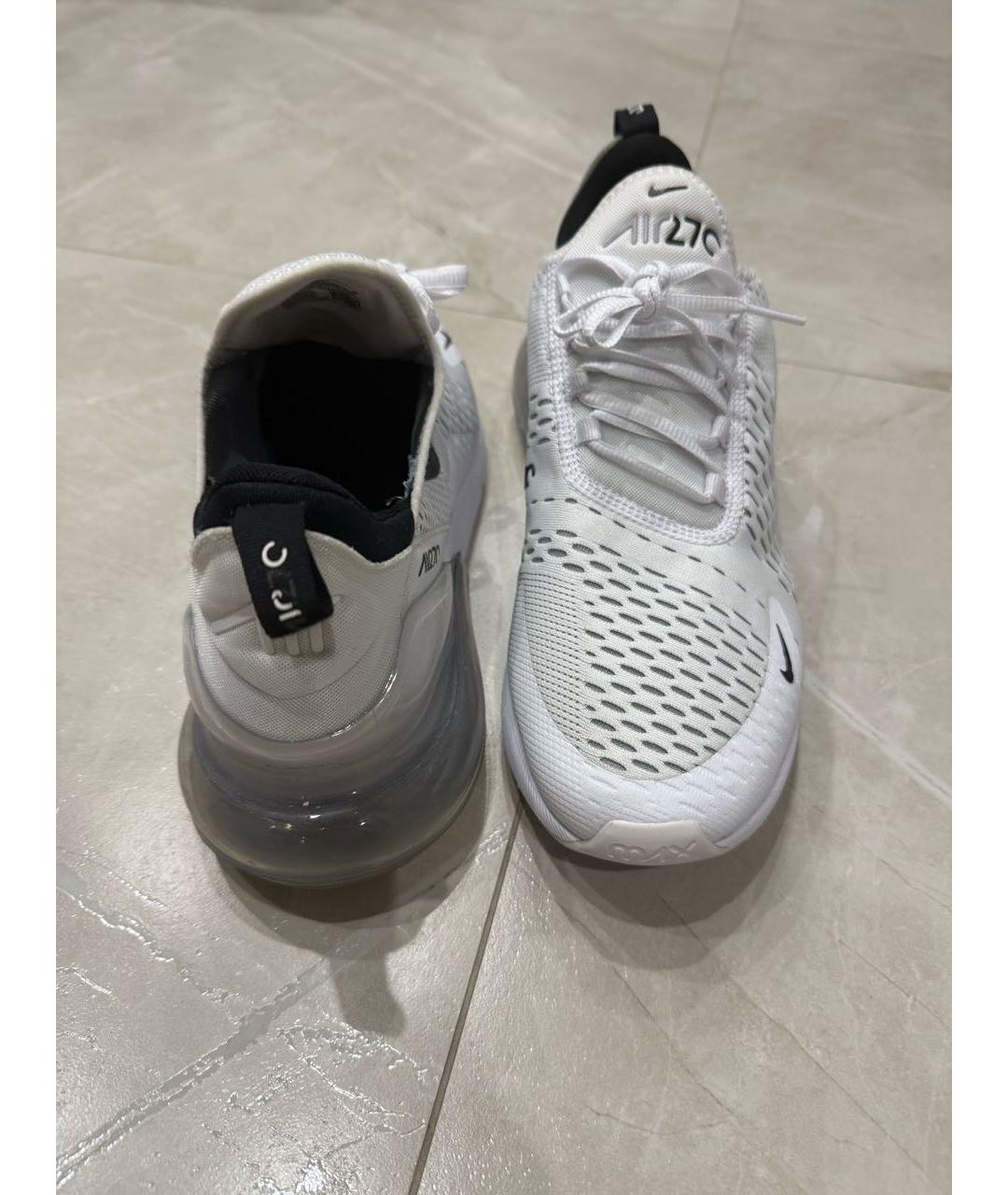 NIKE Белые текстильные низкие кроссовки / кеды, фото 2