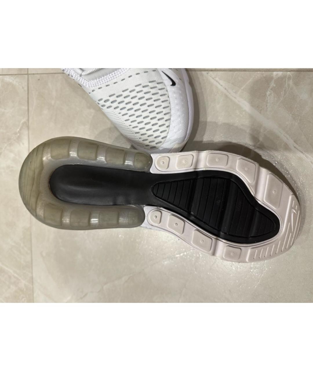 NIKE Белые текстильные низкие кроссовки / кеды, фото 3