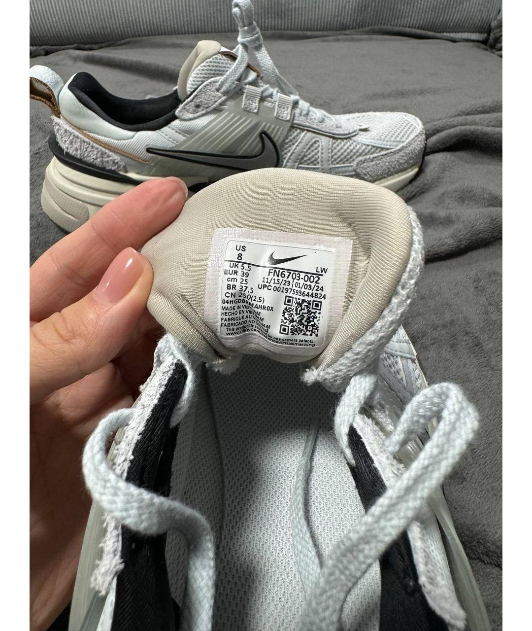 NIKE Серые замшевые кроссовки, фото 9