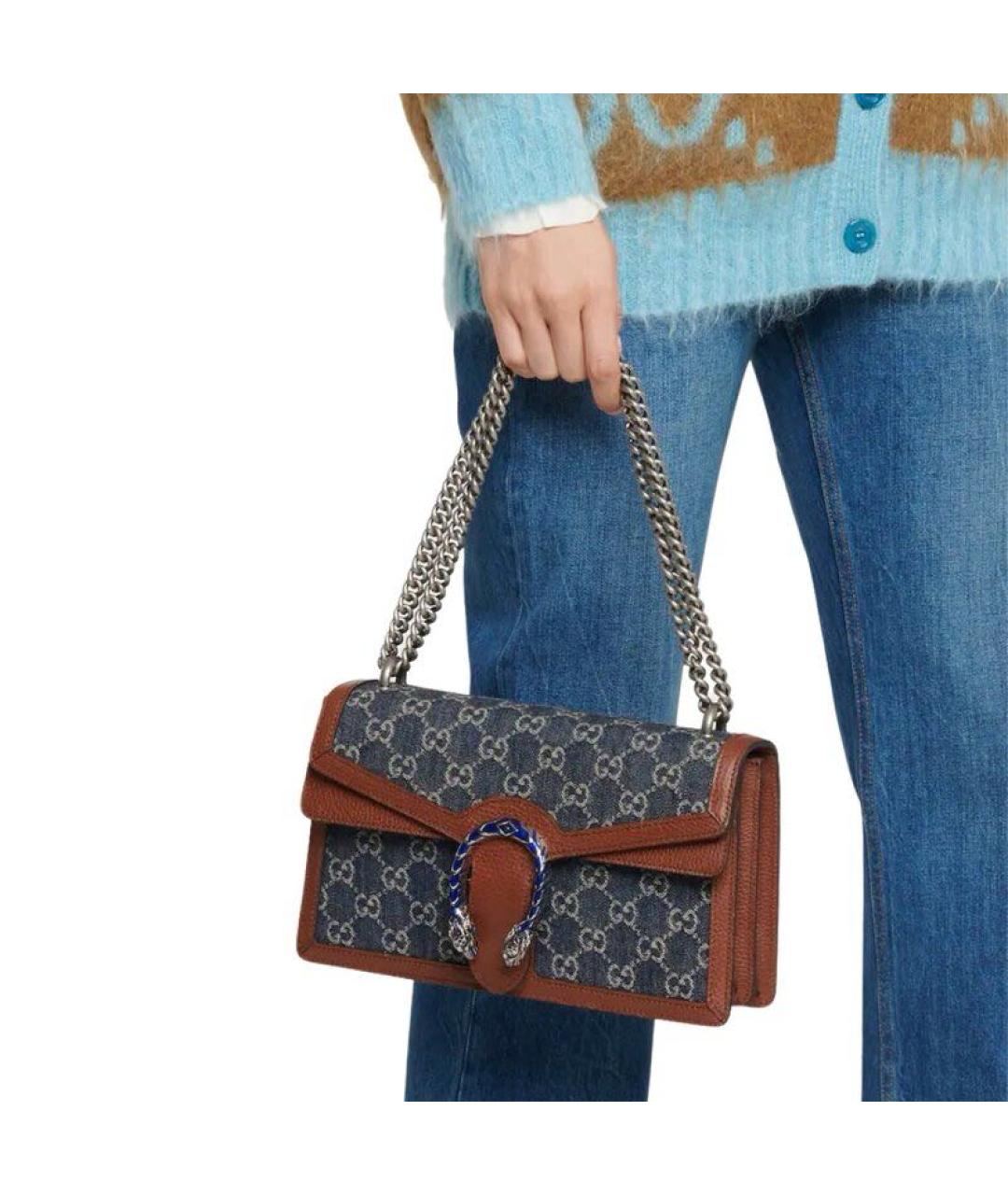 GUCCI Темно-синяя сумка через плечо, фото 3