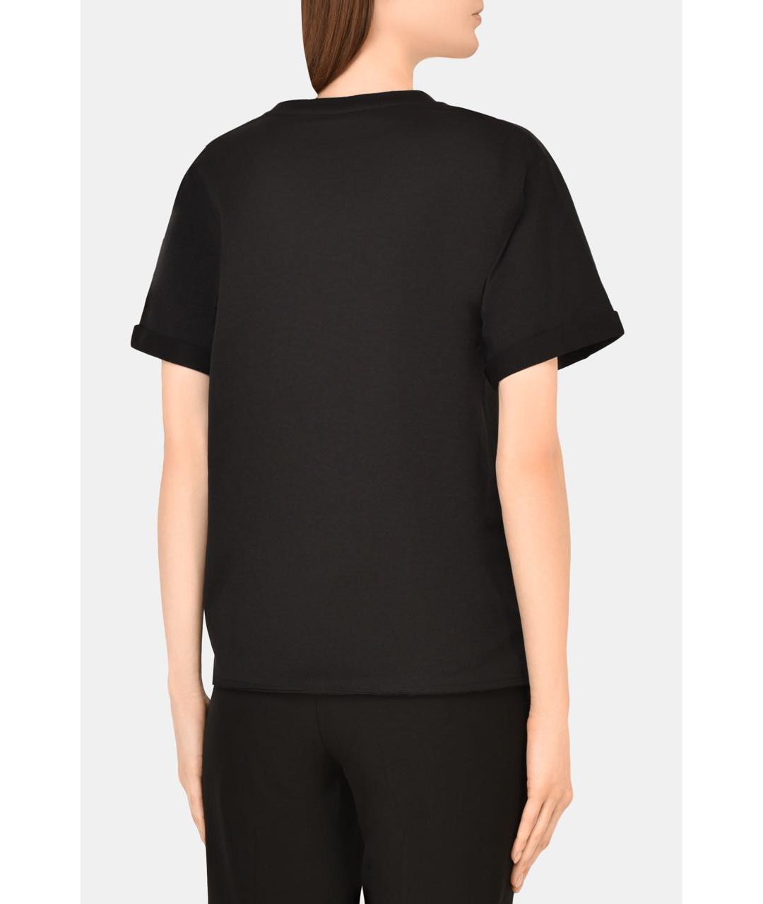 SAINT LAURENT Черная хлопковая футболка, фото 5