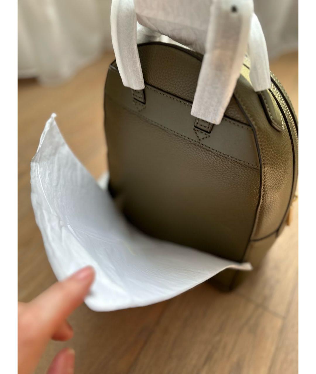 MICHAEL KORS Хаки кожаный рюкзак, фото 3