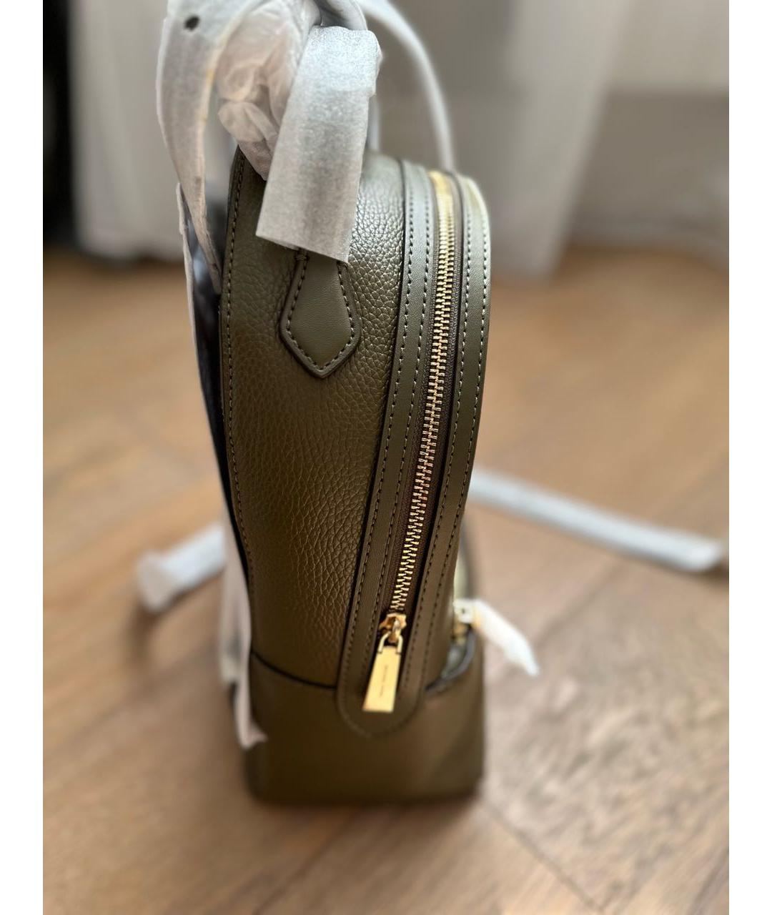 MICHAEL KORS Хаки кожаный рюкзак, фото 7