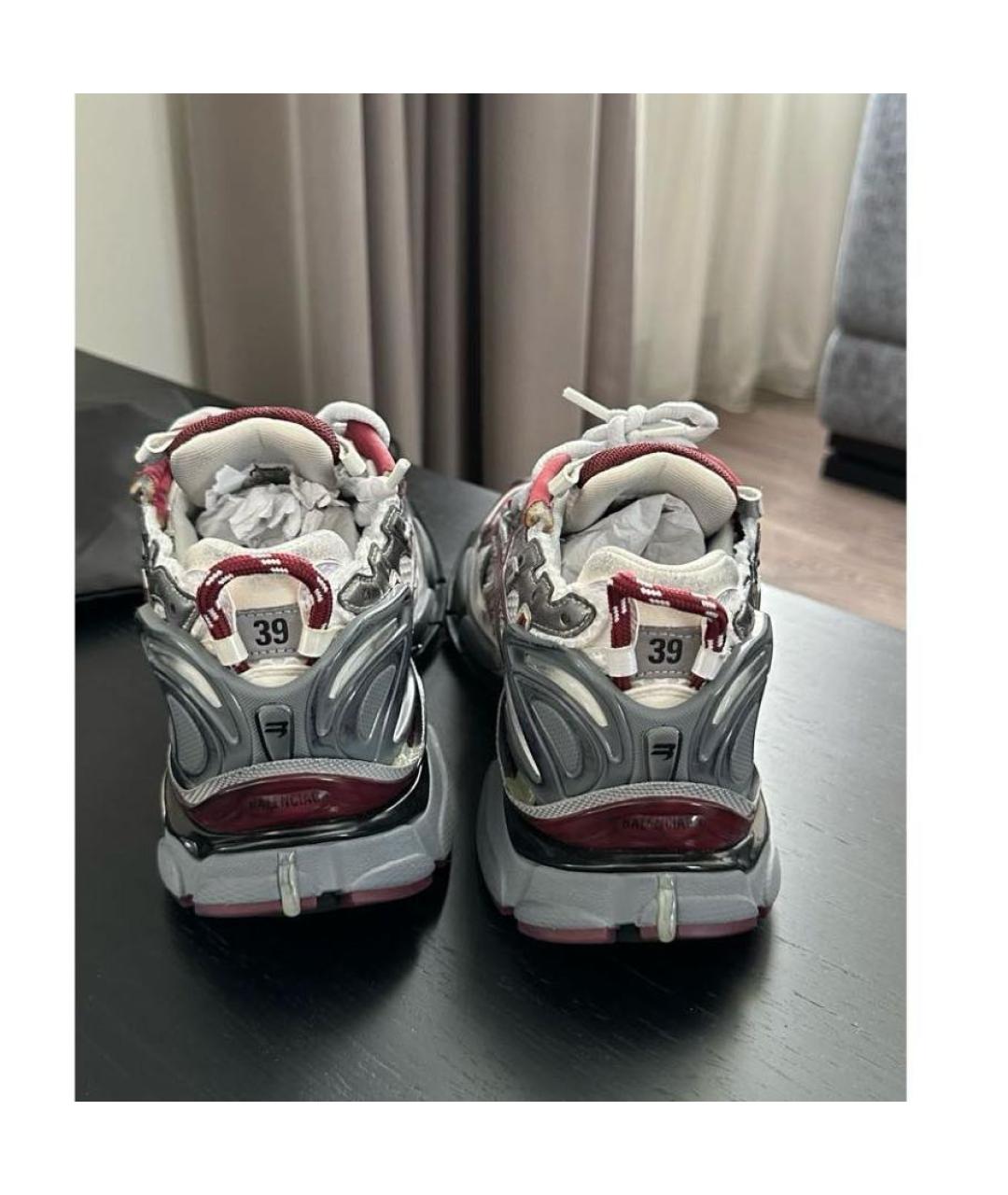 BALENCIAGA Бордовые кроссовки, фото 3