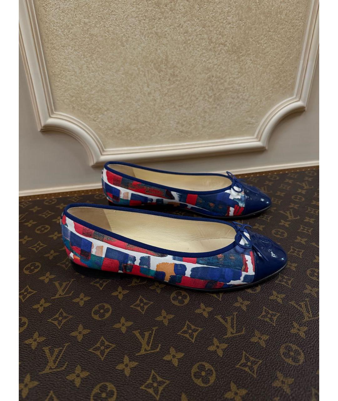 CHANEL Мульти текстильные балетки, фото 5