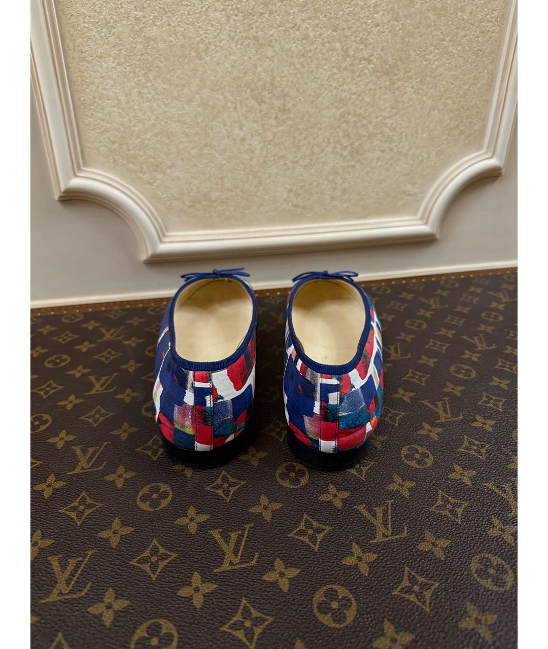 CHANEL Мульти текстильные балетки, фото 4