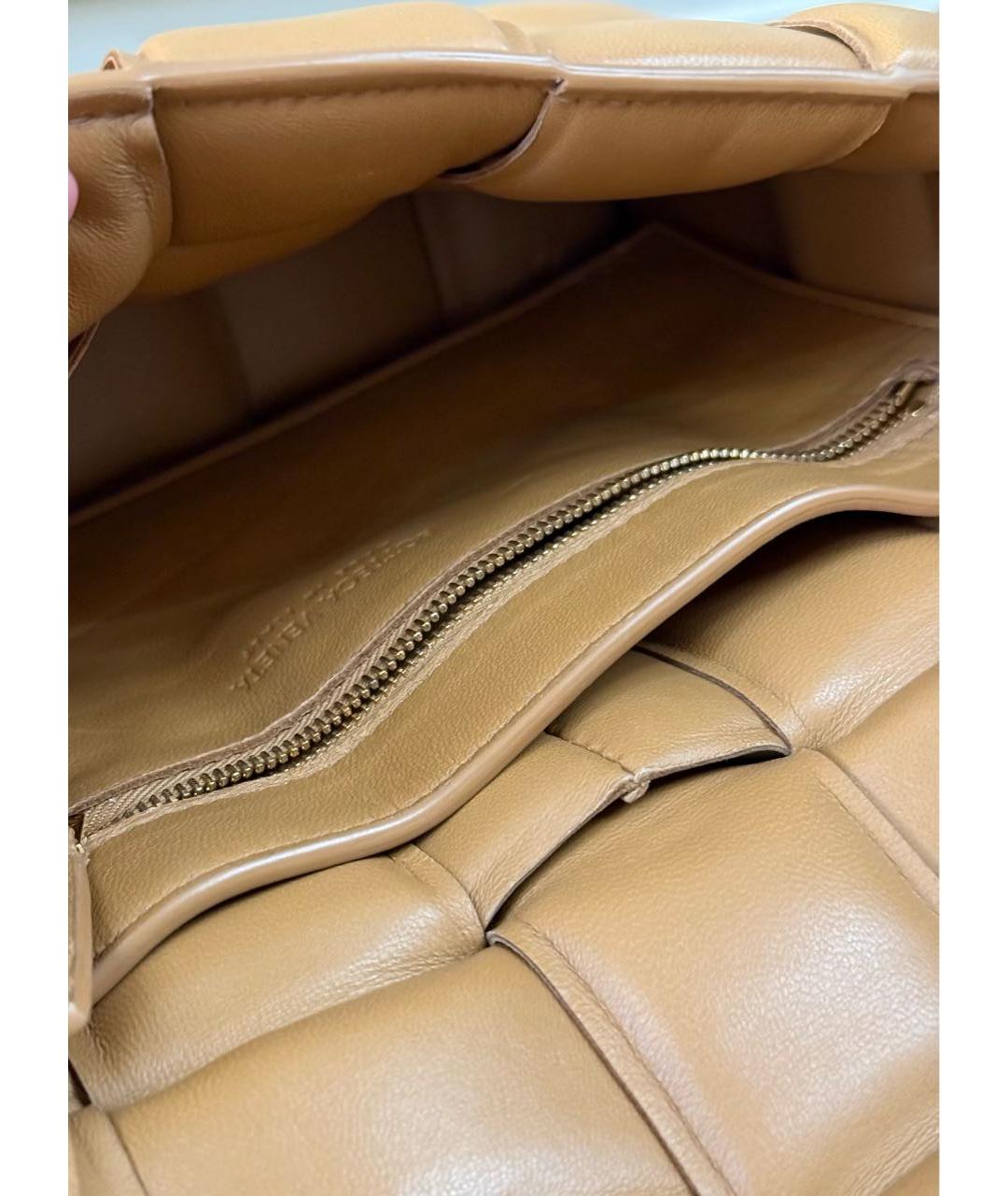 BOTTEGA VENETA Коричневая кожаная сумка через плечо, фото 4