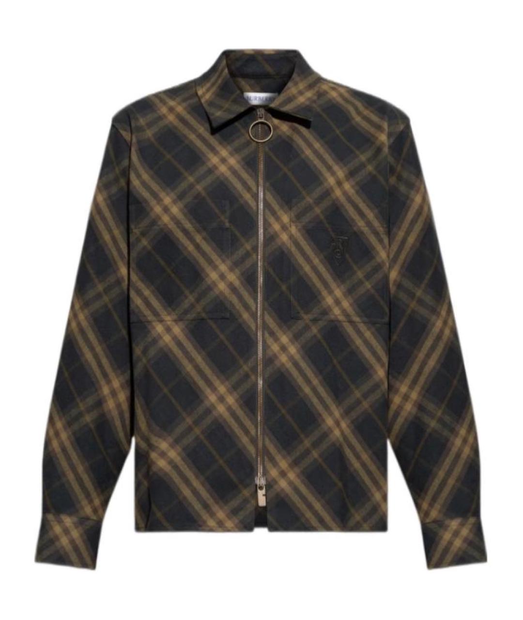 BURBERRY Коричневая хлопковая футболка, фото 1