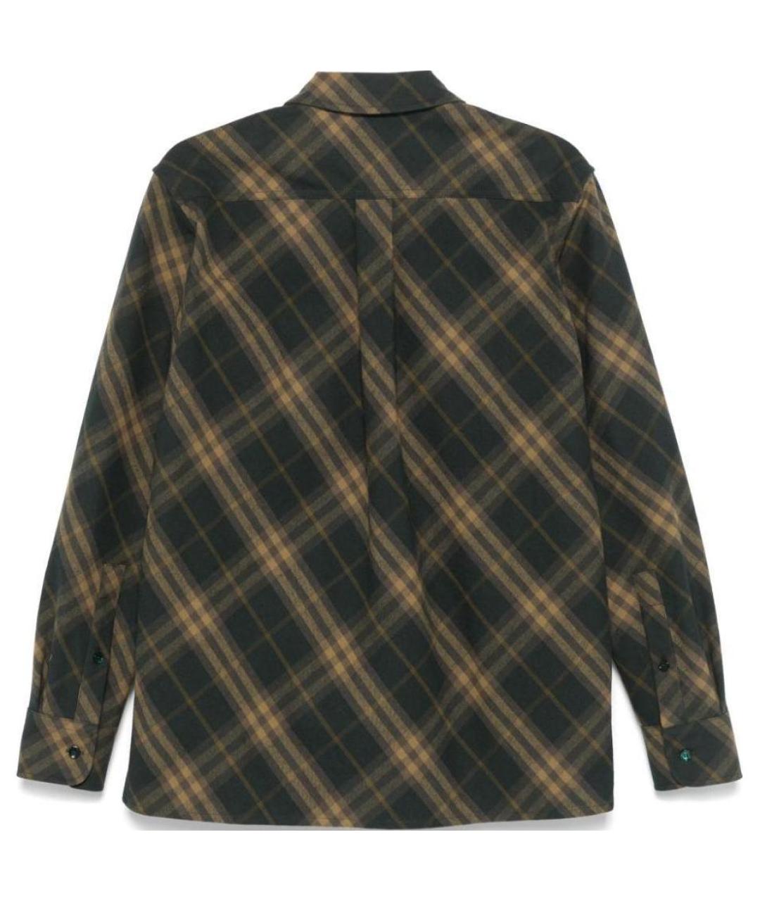 BURBERRY Коричневая хлопковая футболка, фото 2