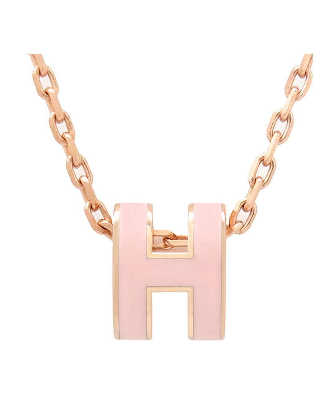 HERMES Розовая металлическая подвеска, фото 2