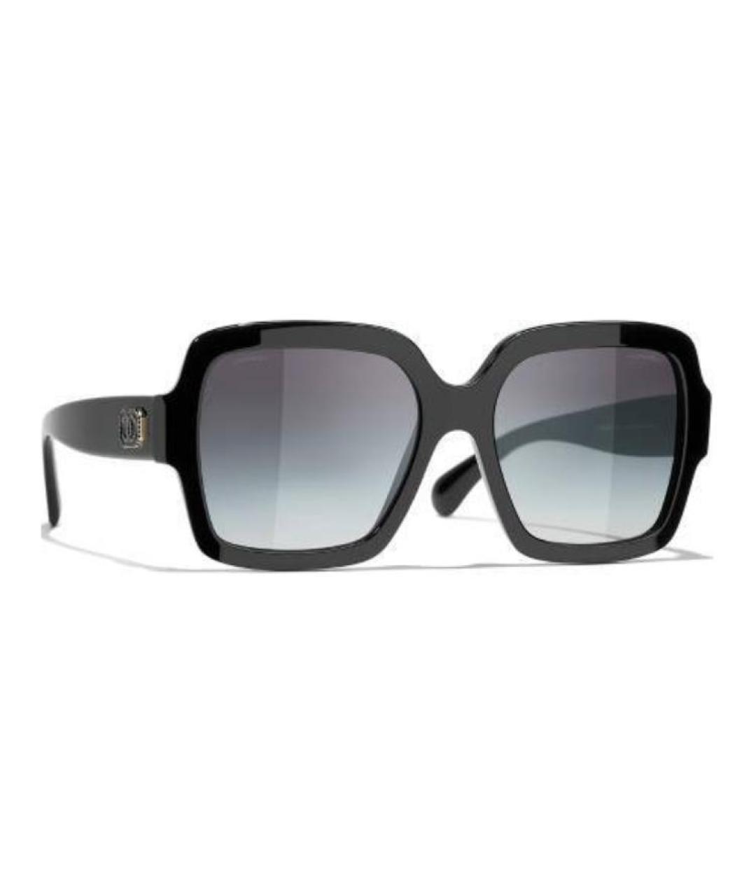 CHANEL Черные пластиковые солнцезащитные очки, фото 2