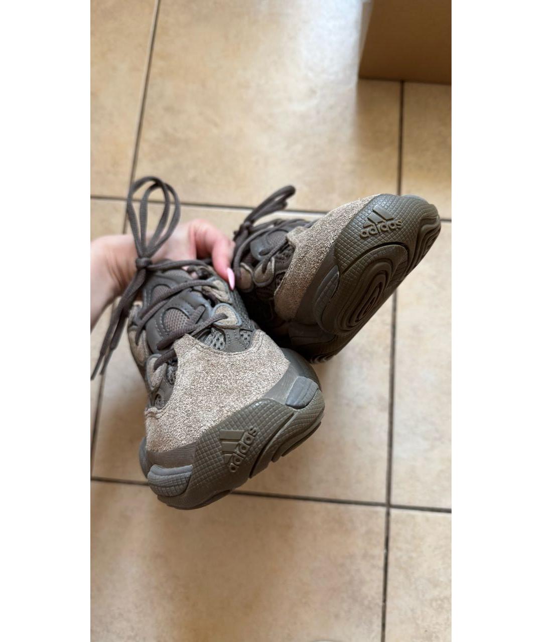 ADIDAS YEEZY Коричневые кроссовки, фото 2