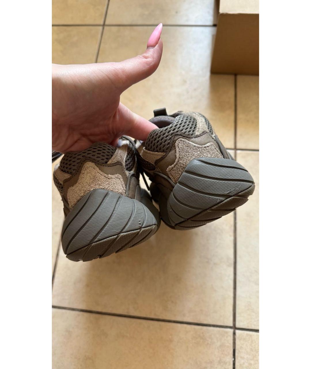 ADIDAS YEEZY Коричневые кроссовки, фото 4