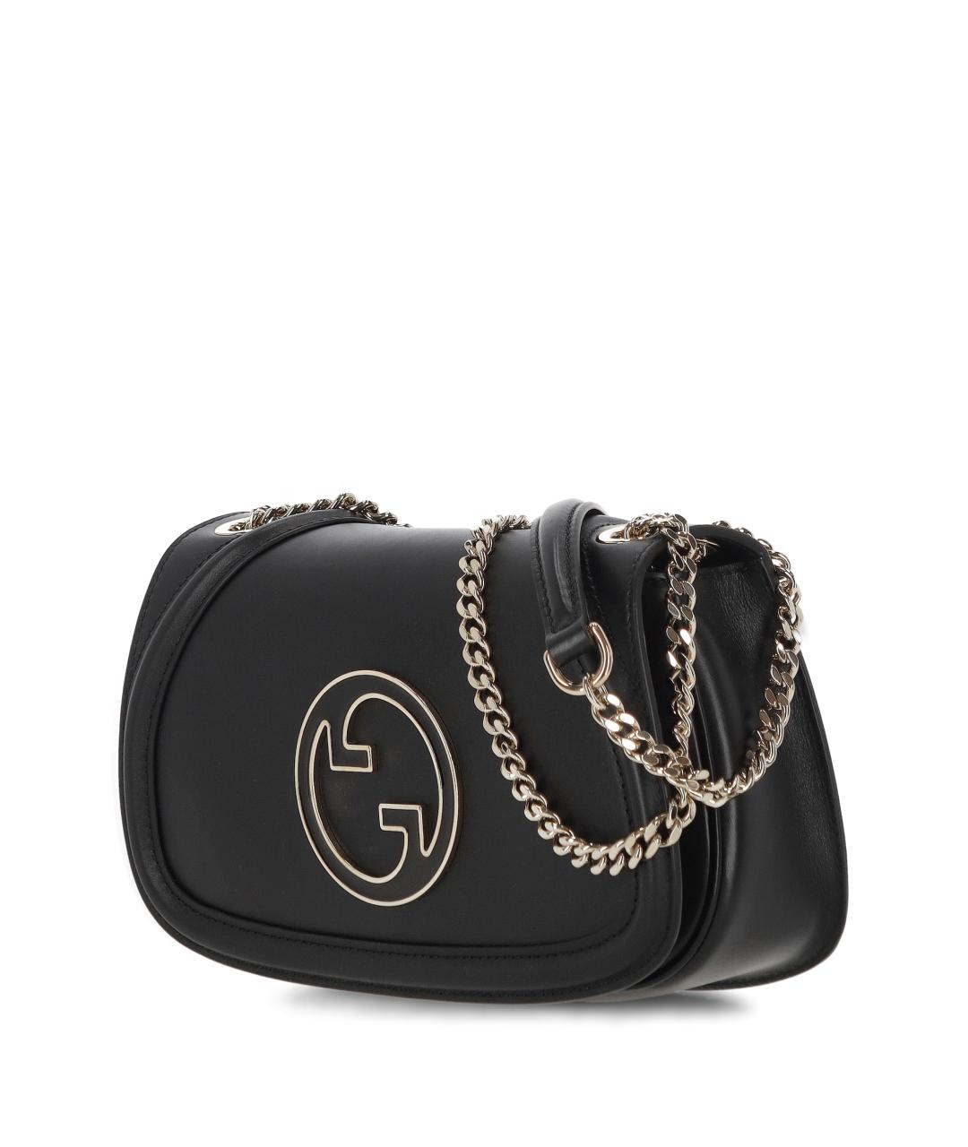 GUCCI Черная кожаная сумка через плечо, фото 2