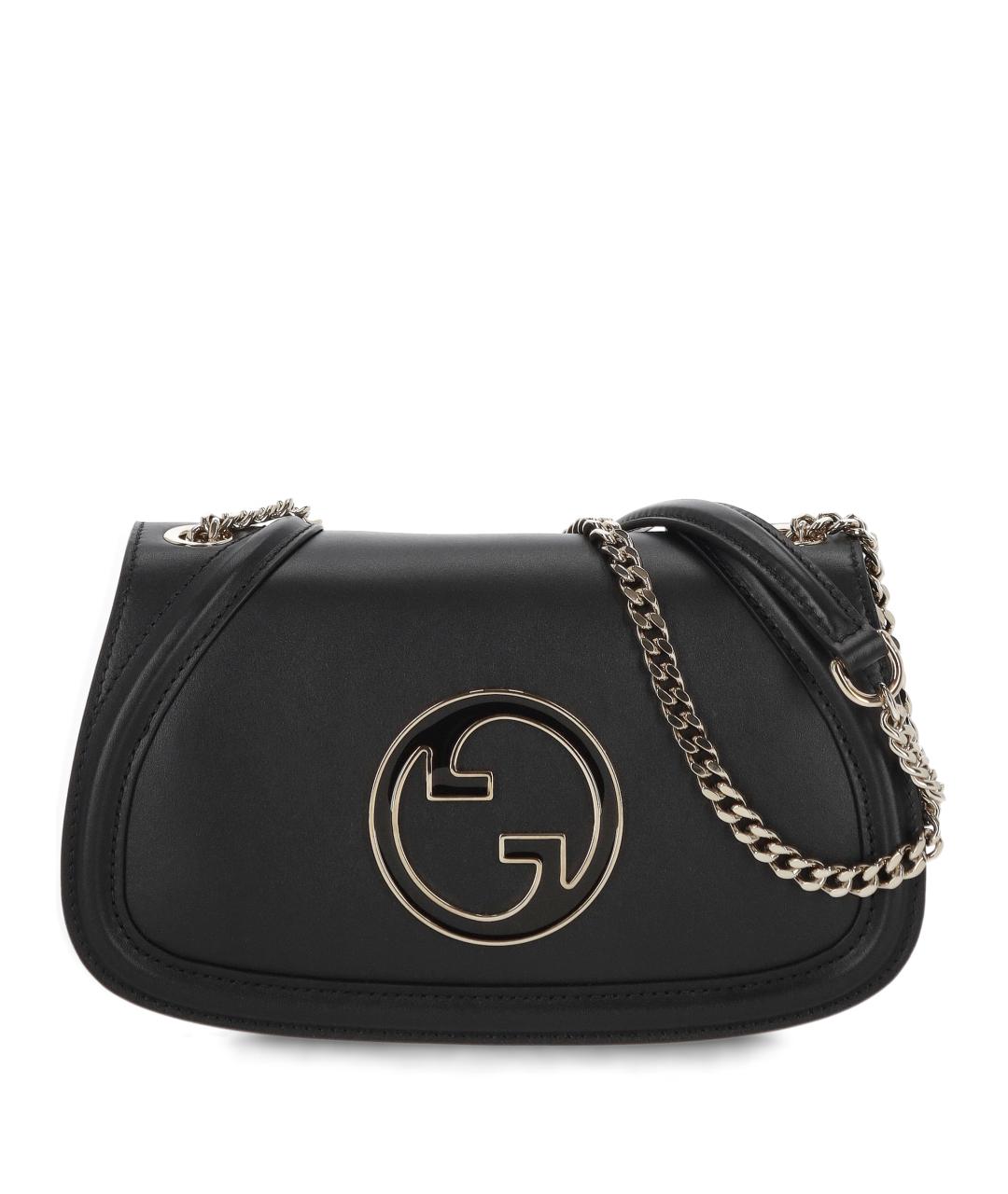GUCCI Черная кожаная сумка через плечо, фото 1