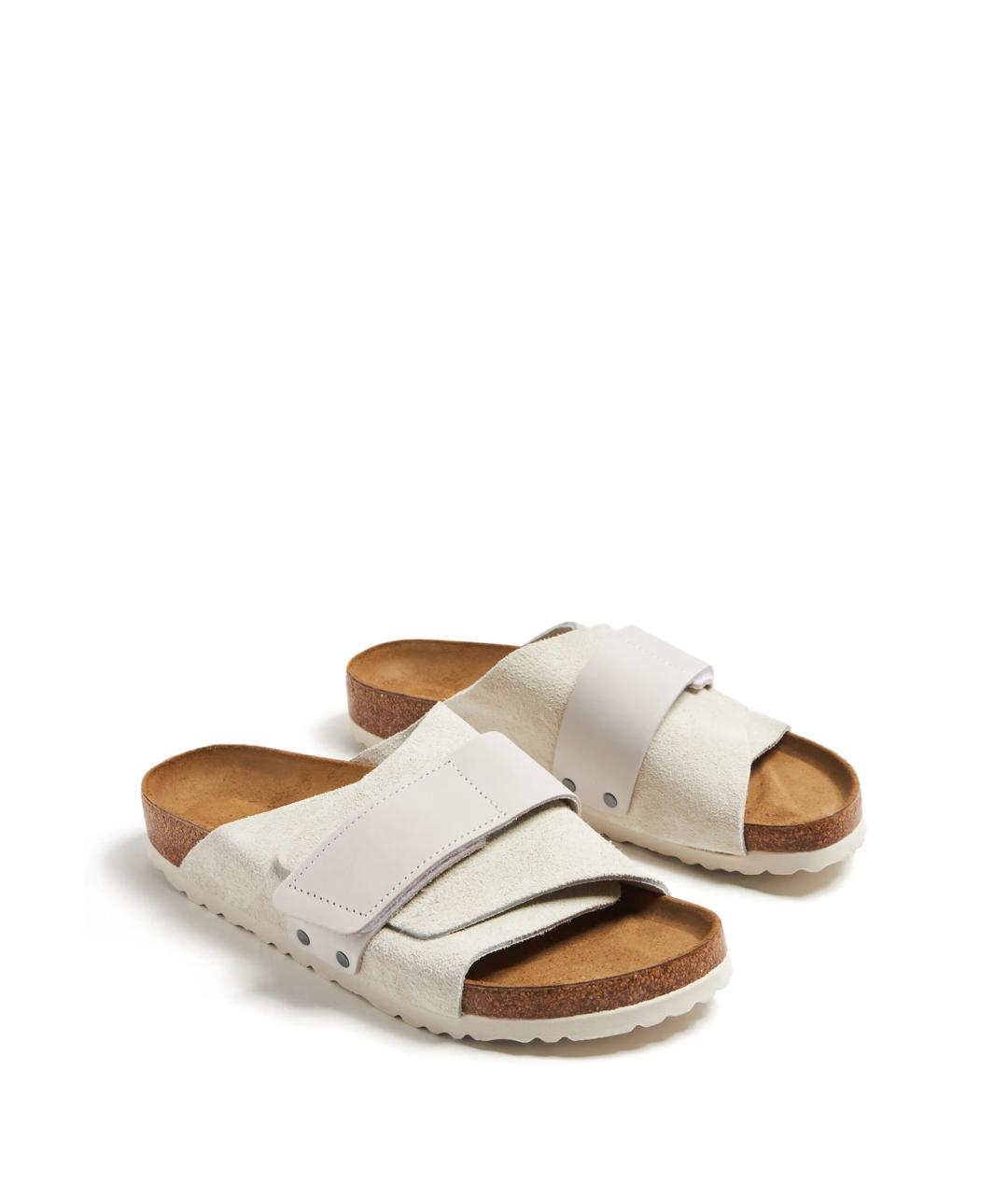 BIRKENSTOCK Бежевые нубуковые шлепанцы, фото 4