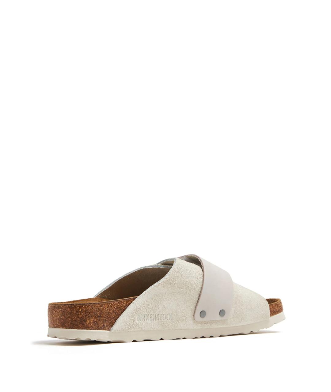 BIRKENSTOCK Бежевые нубуковые шлепанцы, фото 3