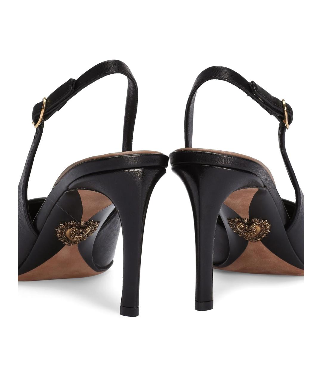 DOLCE&GABBANA Черные кожаные туфли, фото 4