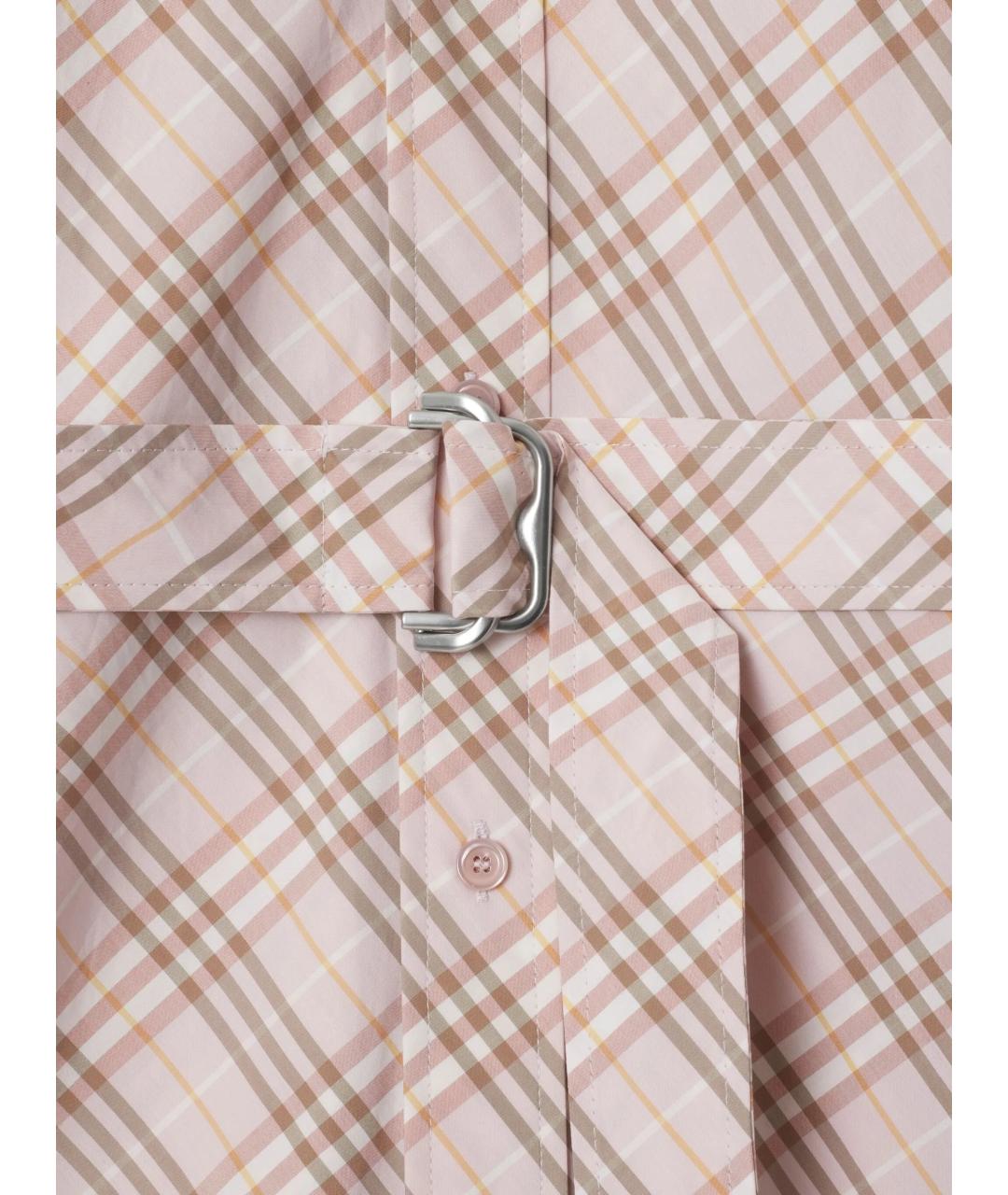 BURBERRY Розовое хлопковое платье, фото 2
