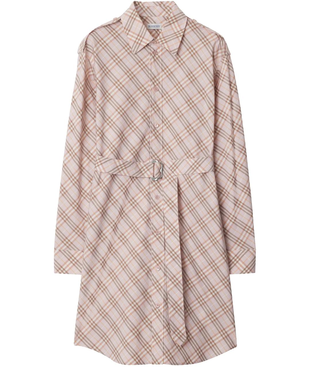 BURBERRY Розовое хлопковое платье, фото 1