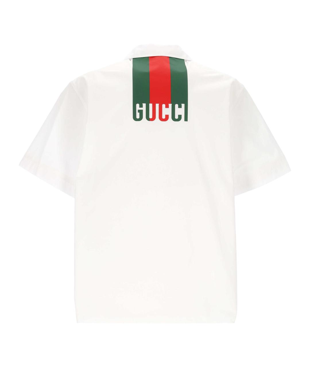 GUCCI Белая хлопковая кэжуал рубашка, фото 3