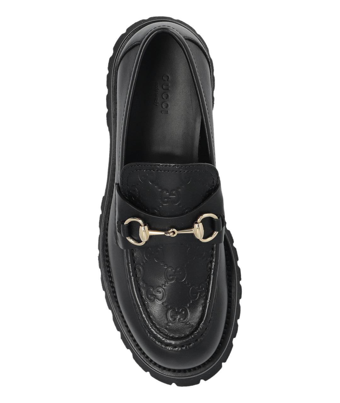 GUCCI Черные кожаные лоферы, фото 4