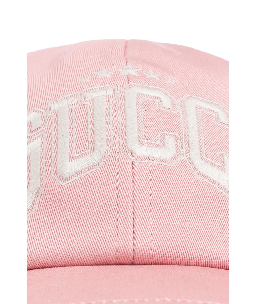 GUCCI Розовая хлопковая кепка, фото 2
