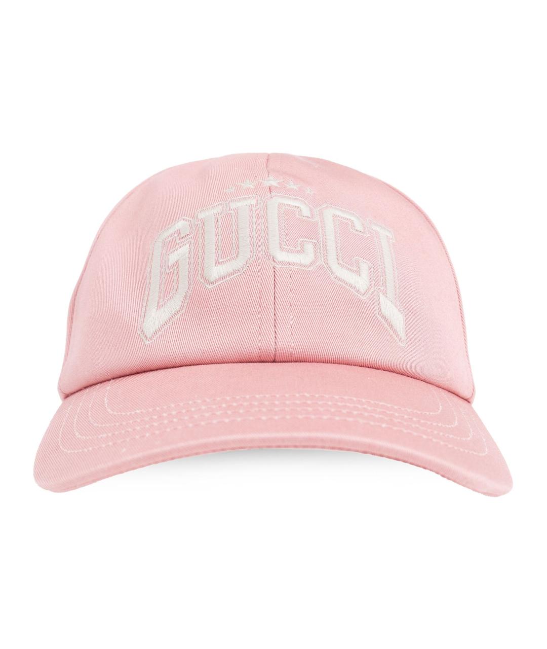 GUCCI Розовая хлопковая кепка, фото 1
