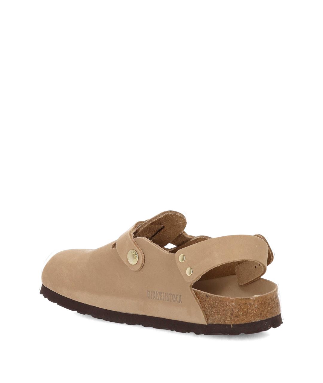 BIRKENSTOCK Бежевые нубуковые сабо, фото 3