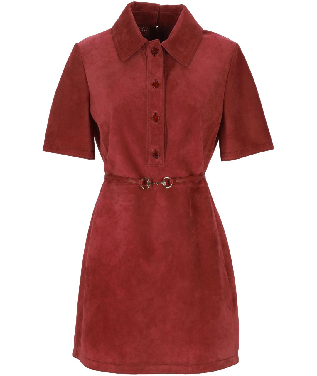 GUCCI Красное кожаное платье, фото 1