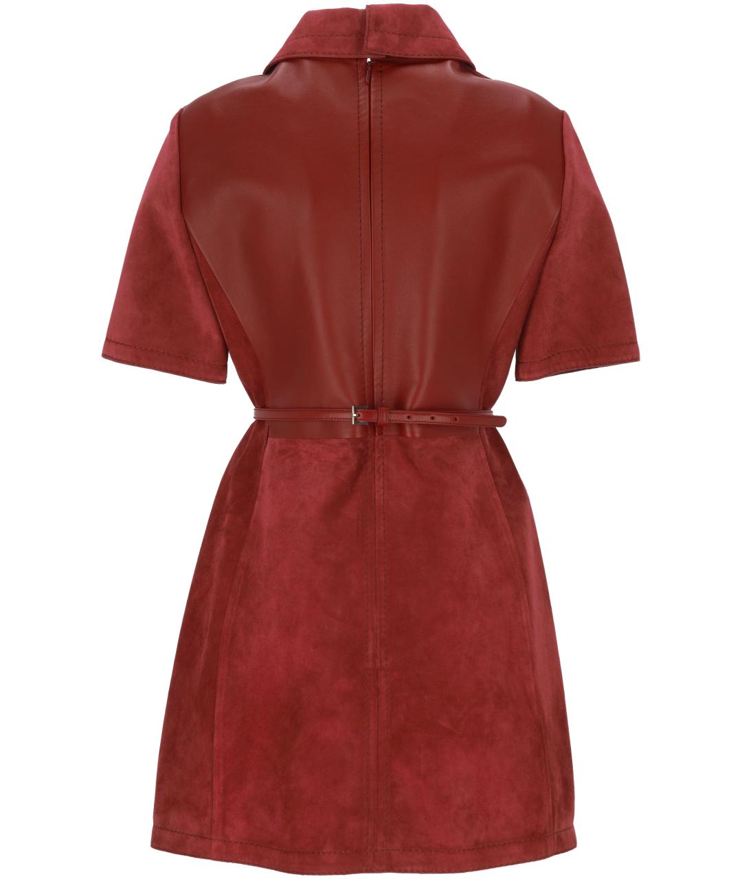 GUCCI Красное кожаное платье, фото 3