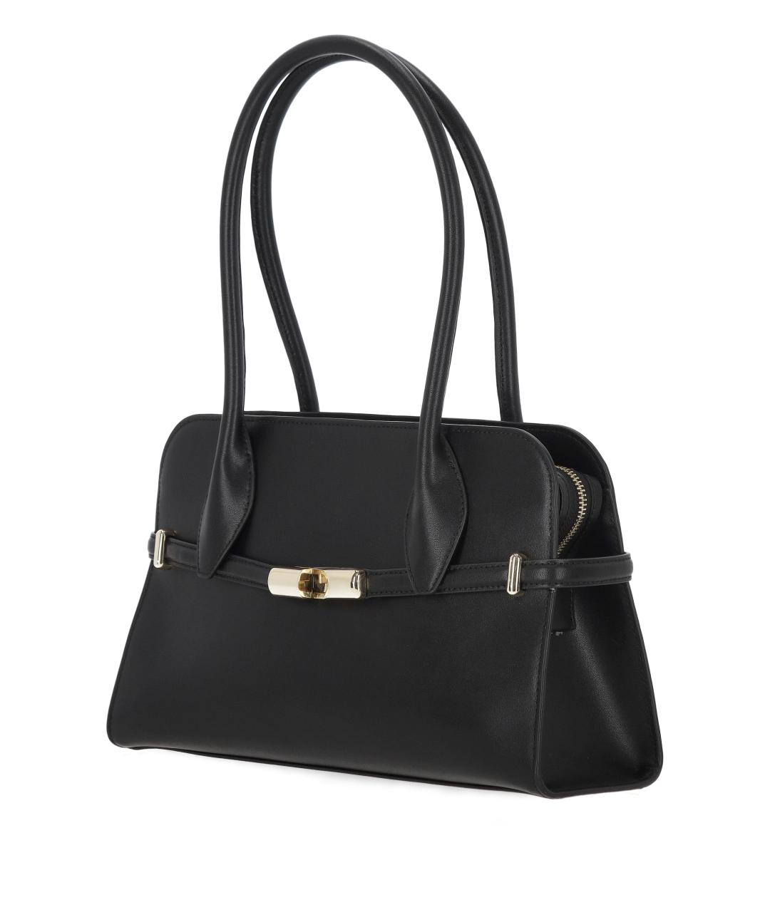 FURLA Черная кожаная сумка тоут, фото 2