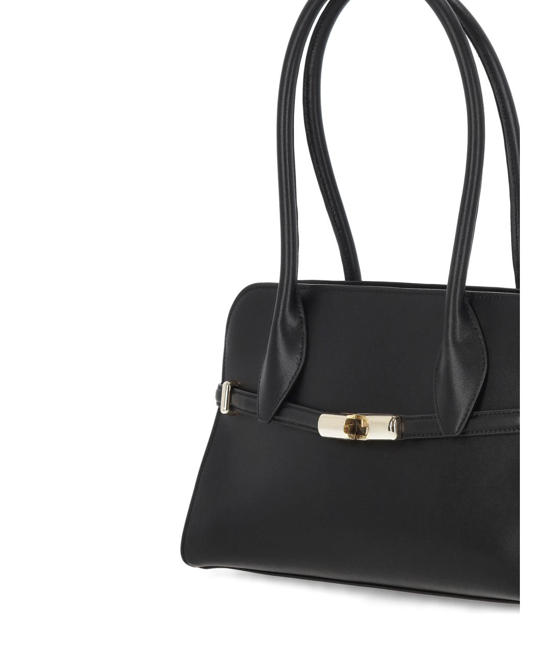 FURLA Черная кожаная сумка тоут, фото 4