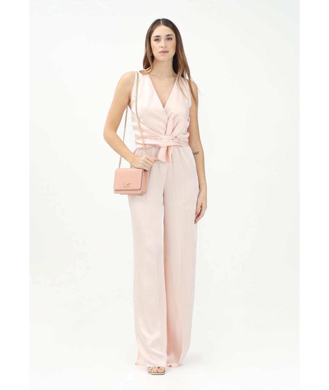 MAX MARA Розовый ацетатный комбинезон, фото 4