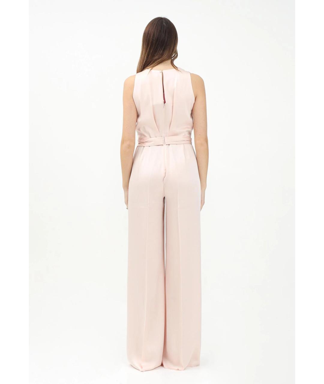 MAX MARA Розовый ацетатный комбинезон, фото 5