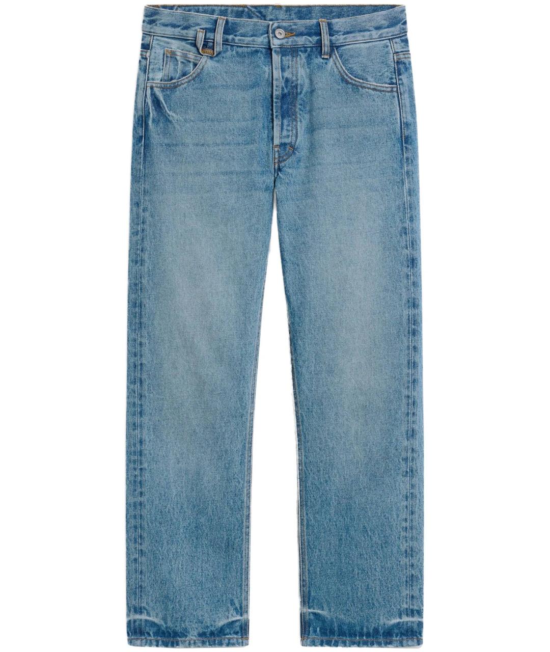 JACQUEMUS Голубые хлопковые прямые джинсы, фото 1
