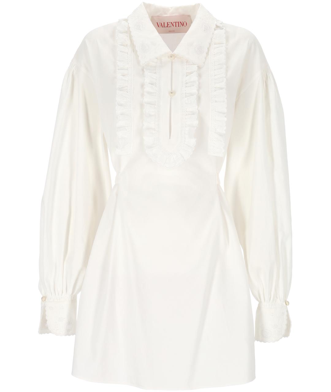 VALENTINO Белое хлопковое платье, фото 1