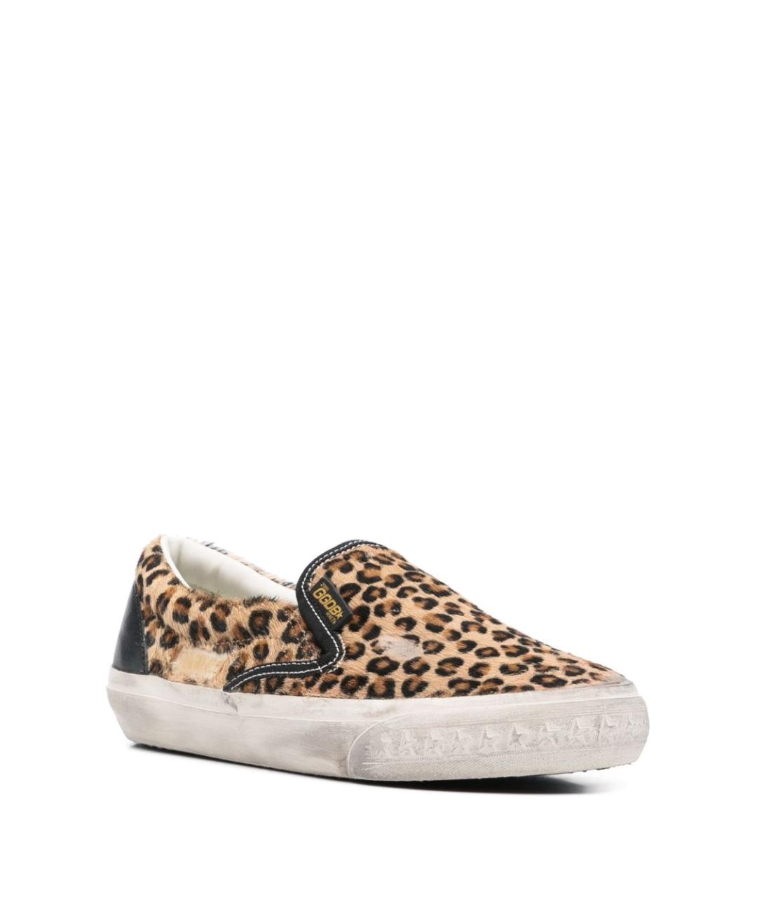 GOLDEN GOOSE DELUXE BRAND Коричневые кожаные слипоны, фото 2