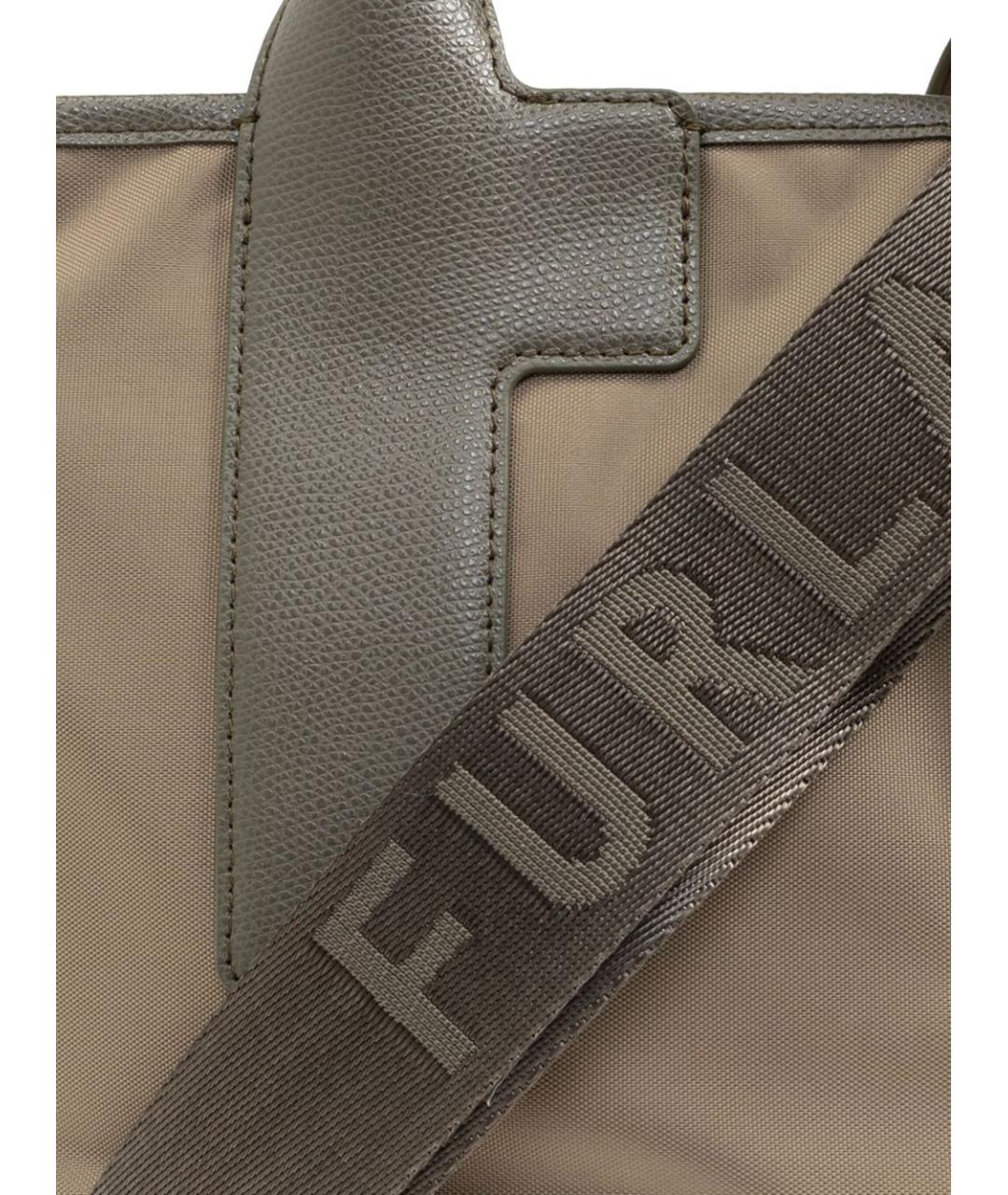 FURLA Бежевая синтетическая сумка тоут, фото 4