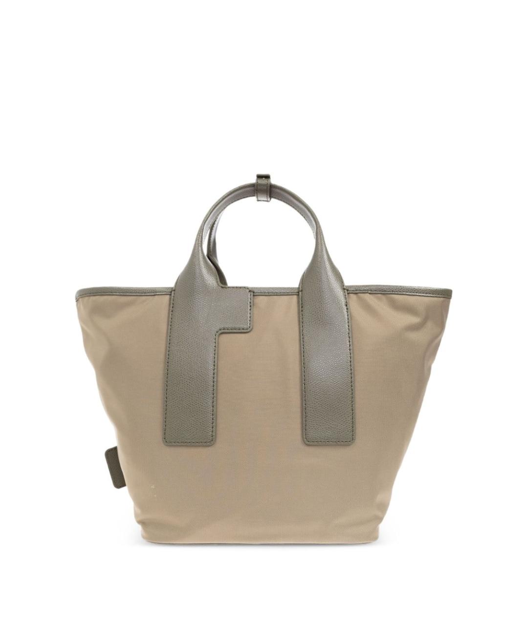 FURLA Бежевая синтетическая сумка тоут, фото 3