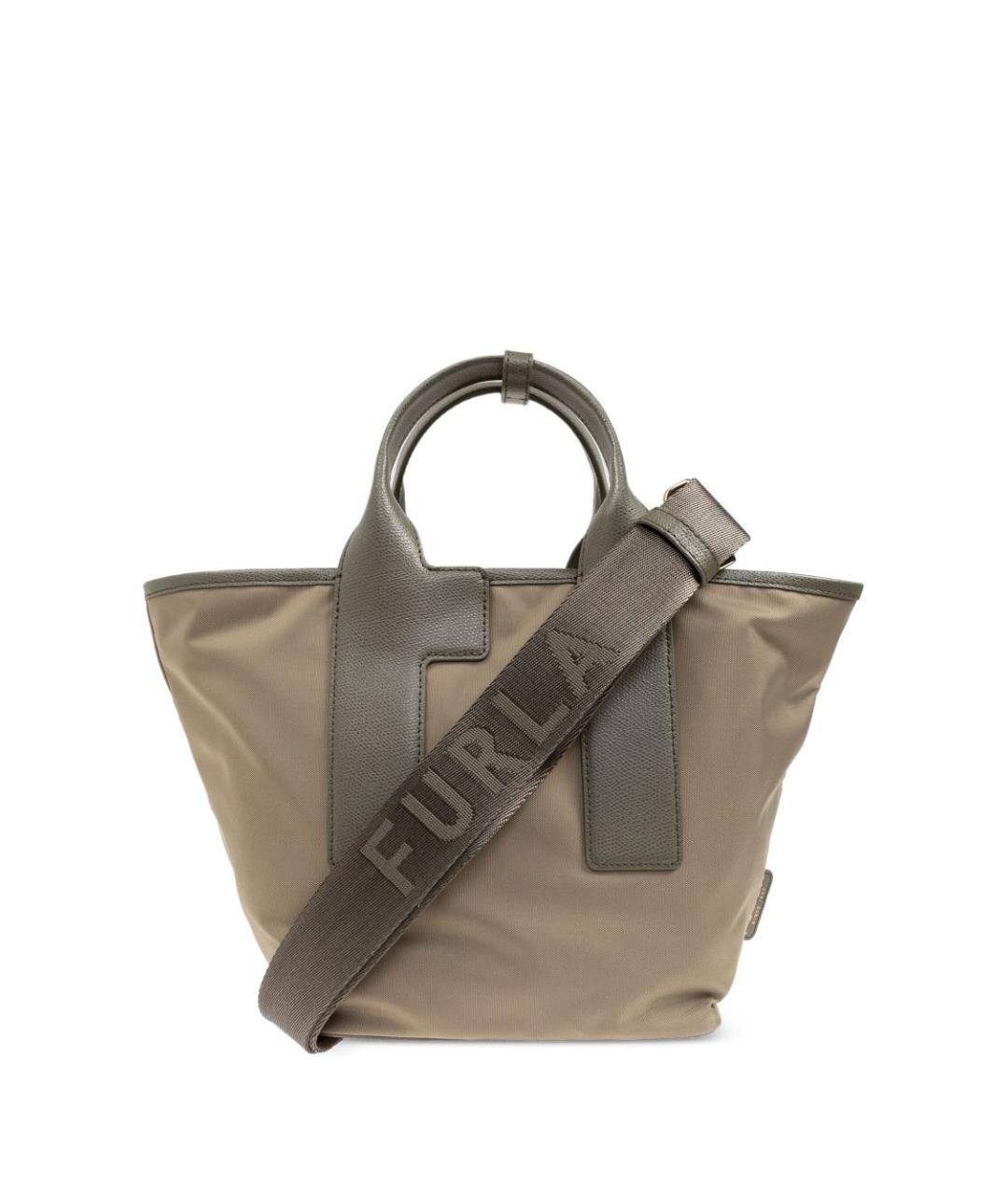 FURLA Бежевая синтетическая сумка тоут, фото 1