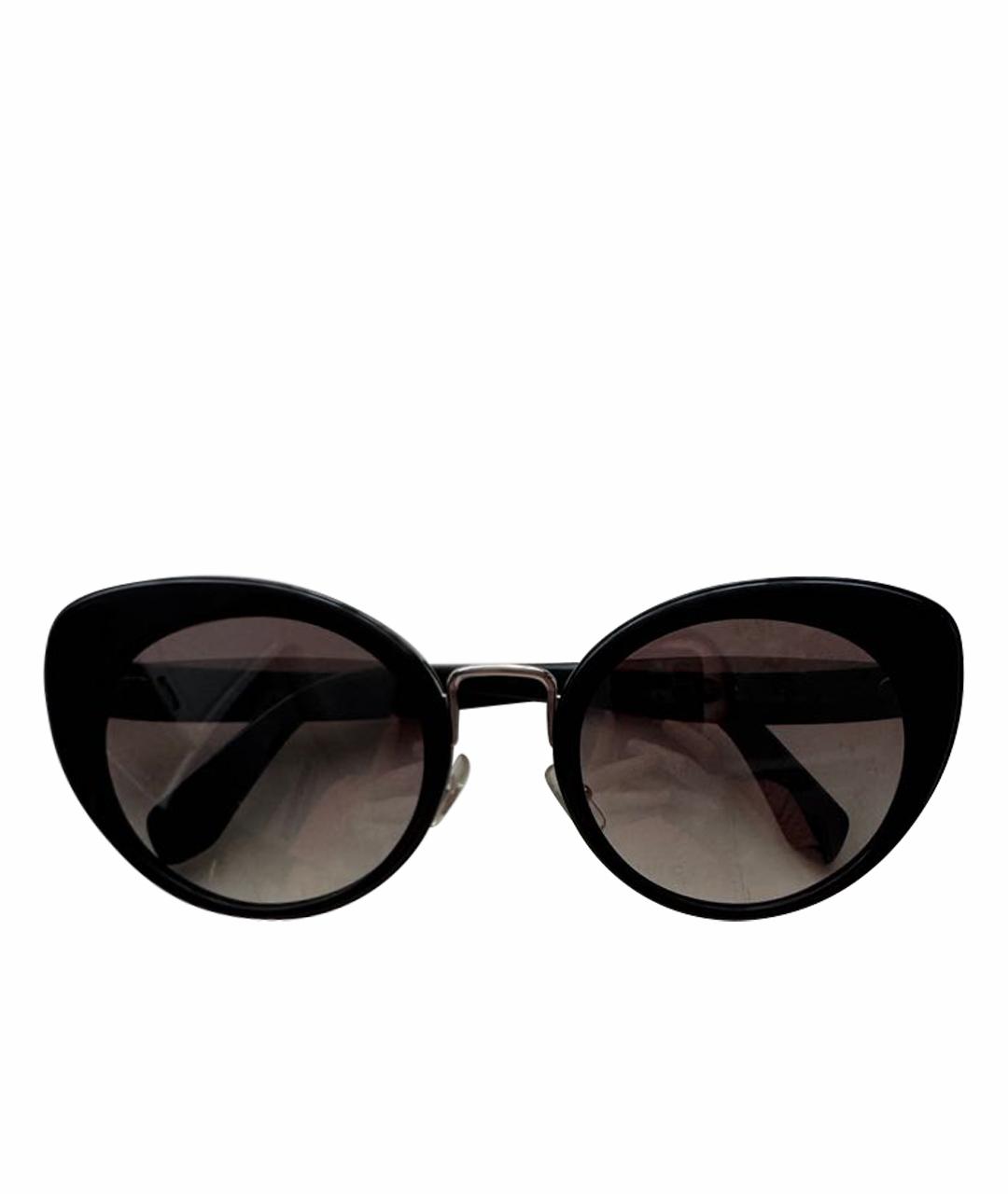MIU MIU Черные пластиковые солнцезащитные очки, фото 1