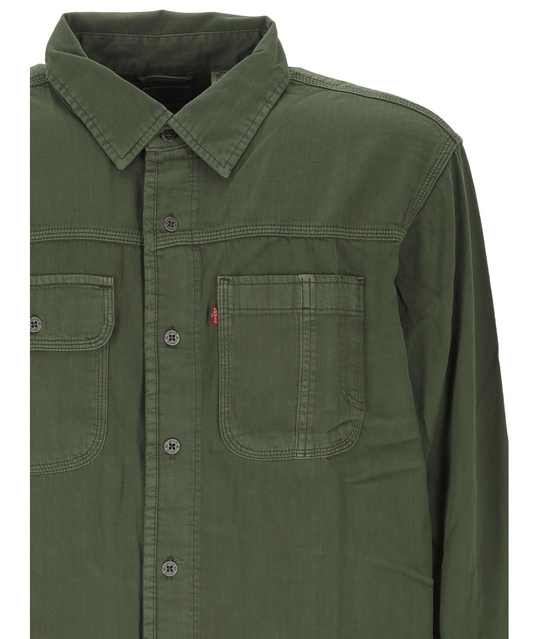 LEVI'S Зеленая хлопковая кэжуал рубашка, фото 2