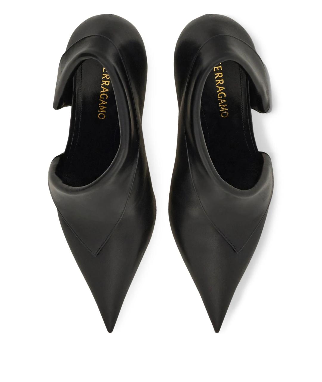 FERRAGAMO Черные кожаные туфли, фото 3