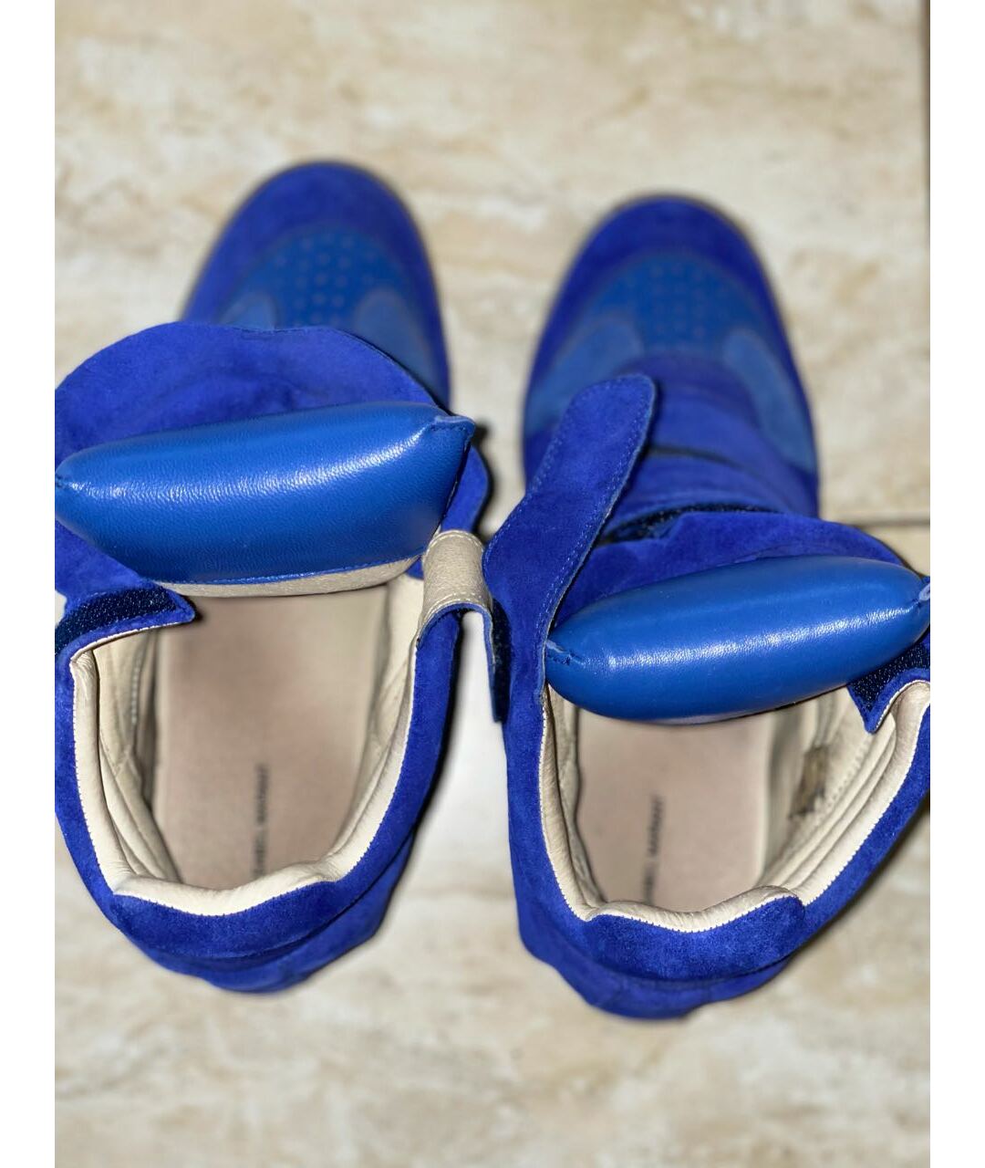 ISABEL MARANT Синие замшевые кроссовки, фото 3