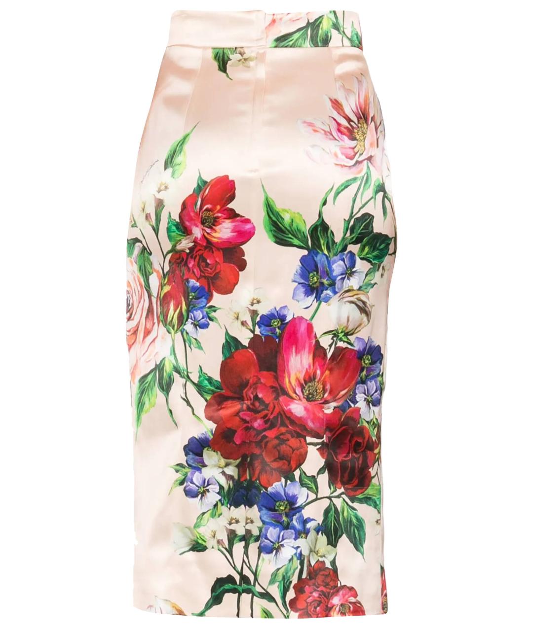 DOLCE&GABBANA Мульти вискозная юбка миди, фото 3